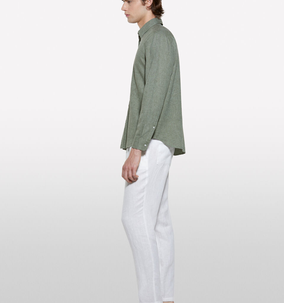Weiße Jogginghose aus 100% Leinen - joggers hosen für herren - Weiss | Sisley image number 2